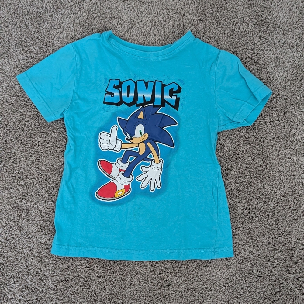 Sonic Boys Blue T-Shirt Size 4-5 Years